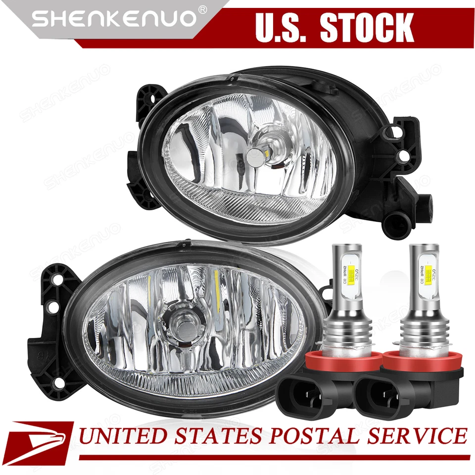 Par de faros antiniebla LED para Mercedes Benz W211 E320 E350 E550 2007 2008 2009 Foto 1 de 4