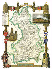 Cambridgeshire 1830 Thomas Moule County Map 1994 Reprint 8.5" x 11.25"