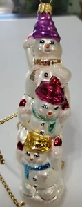 CHRISTOPHER RADKO Snowman Tower Ornament, Retired, exc condition - Picture 1 of 3