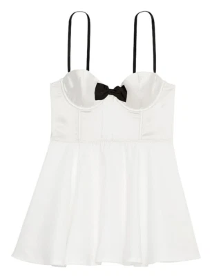 $100 VICTORIA'S SECRET LAZO TOPPED BUSTIER ESMOQUIN VESTIDO SIN MANGAS LENCERÍA L XL NUEVO CON ETIQUETAS Foto 1 de 3