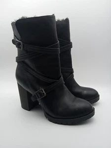 Botas Scoop para mujer negras con cremallera y tacón hebilla talla 11 - Imagen 1 de 7