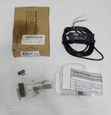 New Banner Engineering D12SP6FPH 34972 High Power Plastic Fiber Optic Sensor - Image 1 of 3