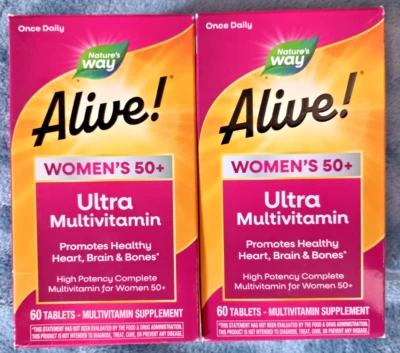 2 Nature’s Way Alive Women's 50+ Ultra Potency Complete Daily Multi 60 Tab 6/26 - Image 1 of 4
