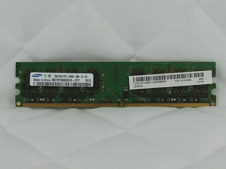 LENOVO THINKCENTRE 2GB DDR2 PC2-6400 DIMM DESKTOP MEMORY RAM 41X1081 - Image 1 of 1