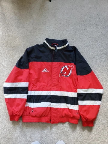 NJ NEW JERSEY DEVILS VINTAGE ADULT APEX ONE JACKET COAT M REEBOK FUll ZIP Cover