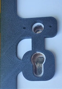 maschera per serratura porta 78 mm, (cilindro) lati per fori di perforazione - Foto 1 di 11