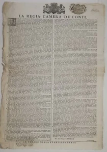 Manifesto Dazio sul Vino, Vernaccia e Malvasia in Alessandria  - Torino 1774   - Imagen 1 de 3