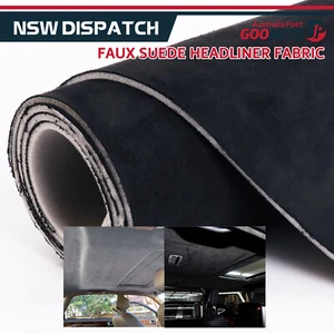 Faux Suede Roof Lining Fabric Foam Back Sound Deadener Car Truck Headlining Redo - Picture 1 of 17