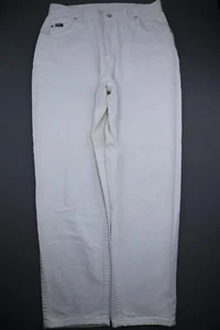  Vintage Lee Damenjeans hoher Bund gerade weiß hergestellt in den USA Größe 14S (31 x 28) - Bild 1 von 12