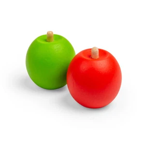 Bigjigs Toys Wooden Play Food Apple (Pack of 2) Pretend Role Play Kitchen - Picture 1 of 3