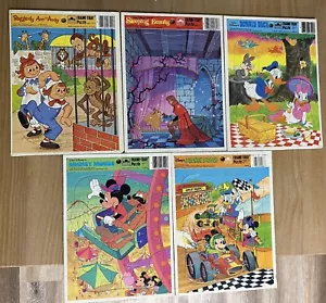 Vintage Frame Tray Puzzle Lot Of 5 Disney Raggedy Ann And Andy Sleeping Beauty - Picture 1 of 8