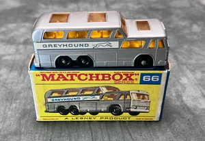 Vintage Matchbox #66 Greyhound Bus, Mint with Original Box - Picture 1 of 9
