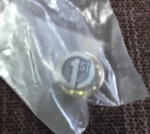 1st pin lapel 3/8" diameter silver - Picture 1 of 1
