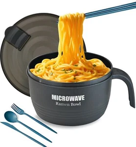 Noodle Bowls Microwavable,Ramen Bowl Microwavable 45 oz, Ramen Cooker, Microwave - Picture 1 of 7
