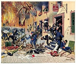 SCHLACHT BAZEILLES SEDAN 1 SEPTEMBER 1870 CARL RÖCHLING IMAGE CARD 1930'S - Picture 1 of 2