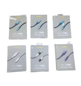 Mix of 6 6' Lightning to USB-A Braided Cable (MFi-Certified) - Picture 1 of 6