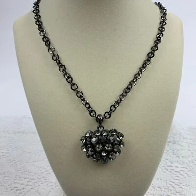 Erica Lyons Joyas Corazón Collar Pistola Cadena Metal con Brillo Joyas Nuevo Con Etiquetas Foto 1 de 4