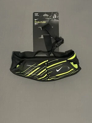 Nuevo con etiquetas Nike Unisex Doble Frasco Cinturón Negro/Voltio 20 OZ Talla Única Mochila para Correr Foto 1 de 4
