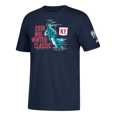 New York Rangers NHL 2018 Winter Classic "Lady Liberty" Men's Navy T-Shirt Cover