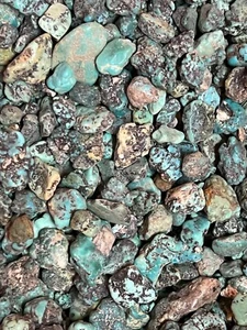 Turquoise rugueuse 10 lb de mine de renard turquoise américain stabilisé coupe rugueuse 1 - Photo 1/4