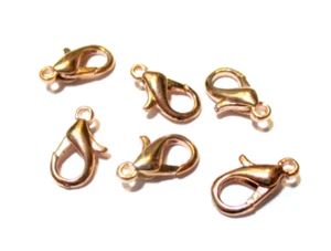 20 rose gold Karabiner Verschlüsse 12 x  Kettenverschluss Karabiner silberfarben - Bild 1 von 1
