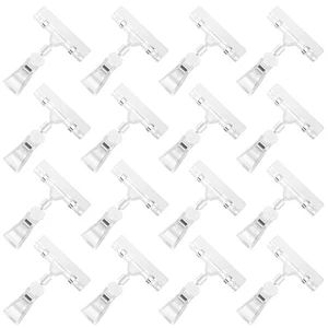 16 Stück Klarsicht Schild Clips, Kunststoff Ware Drehbar Pop Clip Schild Halter... - Bild 1 von 7