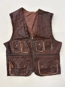 Vintage leather waistcoat 46" chest (3543) - Picture 1 of 3