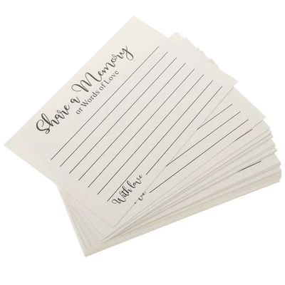  50 Sheets Message Cards for Guest Celebration Funeral Announcement - Image 1 of 4