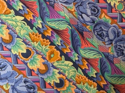 1 yard Kaffe Fassett ROMANY BLUE GP 39 100% COTTON Original - Image 1 of 3