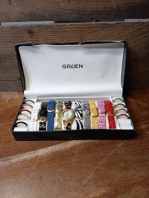  Reloj Gruen Plus 10 correas intercambiables y 10 biseles Foto 1 de 4