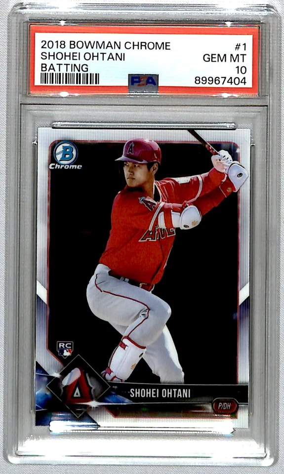 Shohei Ohtani 2018 Bowman Chrome Batting Rookie #1 *LEB* PSA 10 Anaheim Angels - Image 1 of 2