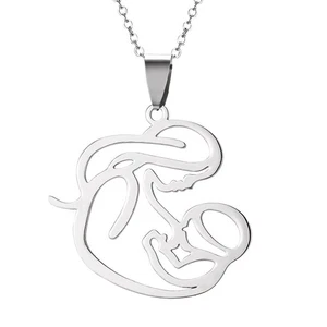  Collana in lega d'argento Embrace Baby Pendant Creative Hollow Out Collana - Foto 1 di 12