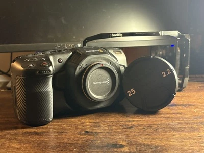 Blackmagic Design Pocket Cinema Camera 4K  - Black MFT Mount w/ Tamron 25mm Cine - Image 1 of 4