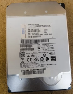 IBM 10TB 7.2K RPM 12GB SAS HDD  P/N: 01LJ464  Model: HUH721010AL4200 - Picture 1 of 5