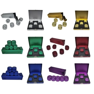 5pcs Aluminum Alloy Metal Dices Set Whisky Stones Ice Cubes Bucket Reusable - Image 1 of 4