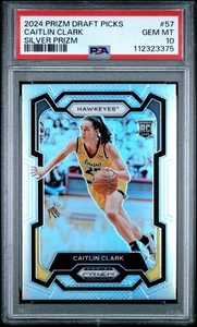 Selecciones del draft de Panini Prizm 2024 Caitlin Clark Silver Prizm Rookie RC #57 PSA 10 - Imagen 1 de 2