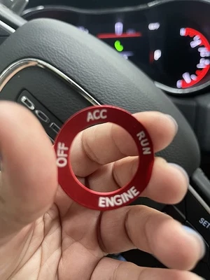 Cubierta de botón de arranque/parada de aluminio rojo para Dodge Viper (2013-2016) Foto 1 de 4