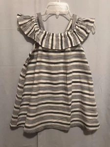 Crazy 8 Toddler Girls Striped Cold Shoulder Flare Dress Size 5T NEW - Picture 1 of 9