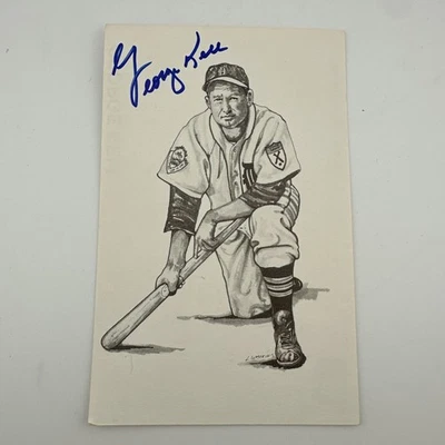 George Kell Detroit Tigers Hall of Fame Autographed Postcard - Image 1 of 4