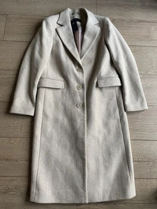 Abrigo para mujer M&S Collection mezcla de lana beige talla UK 10 pecho 38" PVP £79 - Imagen 1 de 15