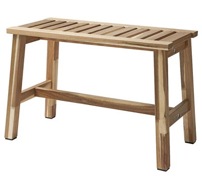 IKEA STOREDAMM Bench, acacia, 63x31 cm, 205.761.62 - Image 1 of 4