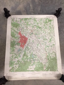 Mappa Topografica Vintage Quadrilatero Hendersonville 1965 Tennessee Valley Autore - Foto 1 di 9