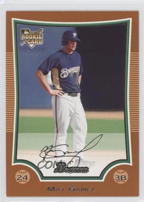 2009 Bowman Orange /250 Mat Gamel #200 Rookie RC - Image 1 of 2