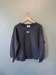Adidas Womens Black Long Sleeve Pullover Athletic Sweatshirt Size Medium - Picture 1 of 3