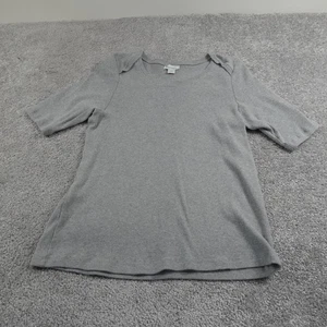 Top Sundance Mujer XL Gris Acanalado Tejido Cuello Redondo 100% Algodón Informal Básico - Imagen 1 de 9