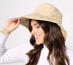 Sprigs Montana Long Brim Corduroy Hat Beige One Size New - Picture 1 of 3