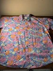 Vintage Key West Hand Print Fashions Kragen Knopf Hemd, Flamingo XL, USA - Bild 1 von 11