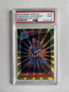 Shai Gilgeous-Alexander 2018 Donruss #162 Green Yellow Laser Rated RC PSA 9 - Bild 1 von 2