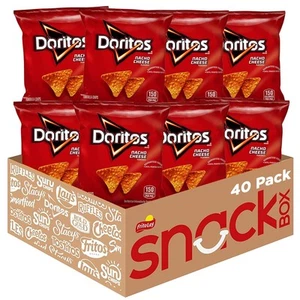 Doritos Flavored Tortilla Chips, Nacho Cheese, 1 Ounce (Pack of 40) - Picture 1 of 8