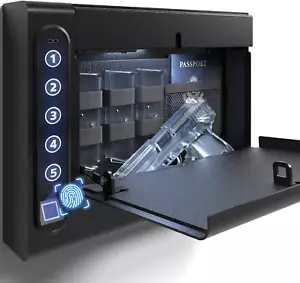 88.9mm (H) Xdeer Wall Gun Safe, Biometric Gun Safes for Pistols, Quick-Access Ha - Picture 1 of 12